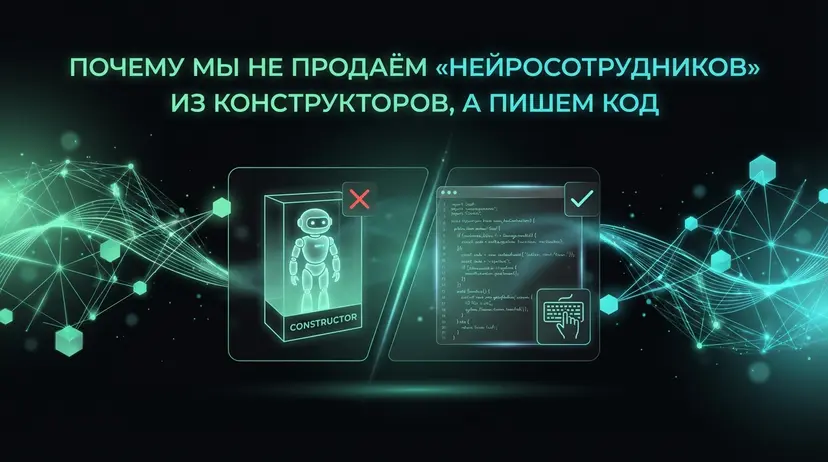 Почему мы не продаём «нейросотрудников» из конструкторов, а пишем код